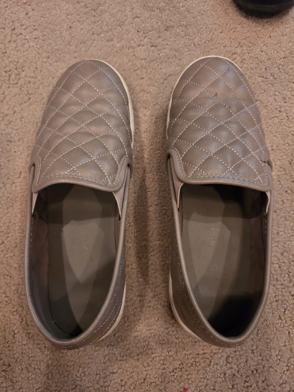 Steve Madden Quilted Slip-On Women's Sneakers in Taupe size 6